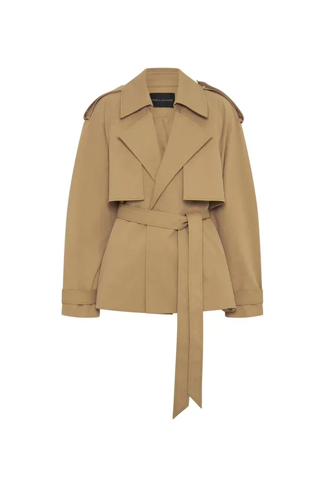 Burdock Trench Jacket Latte Beige