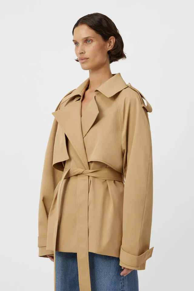 Burdock Trench Jacket Latte Beige