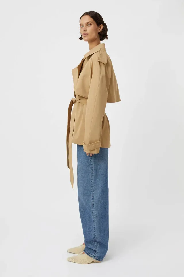 Burdock Trench Jacket Latte Beige