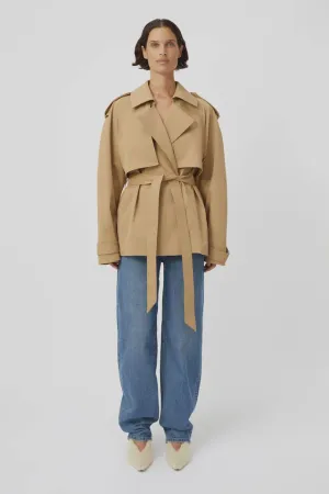 Burdock Trench Jacket Latte Beige