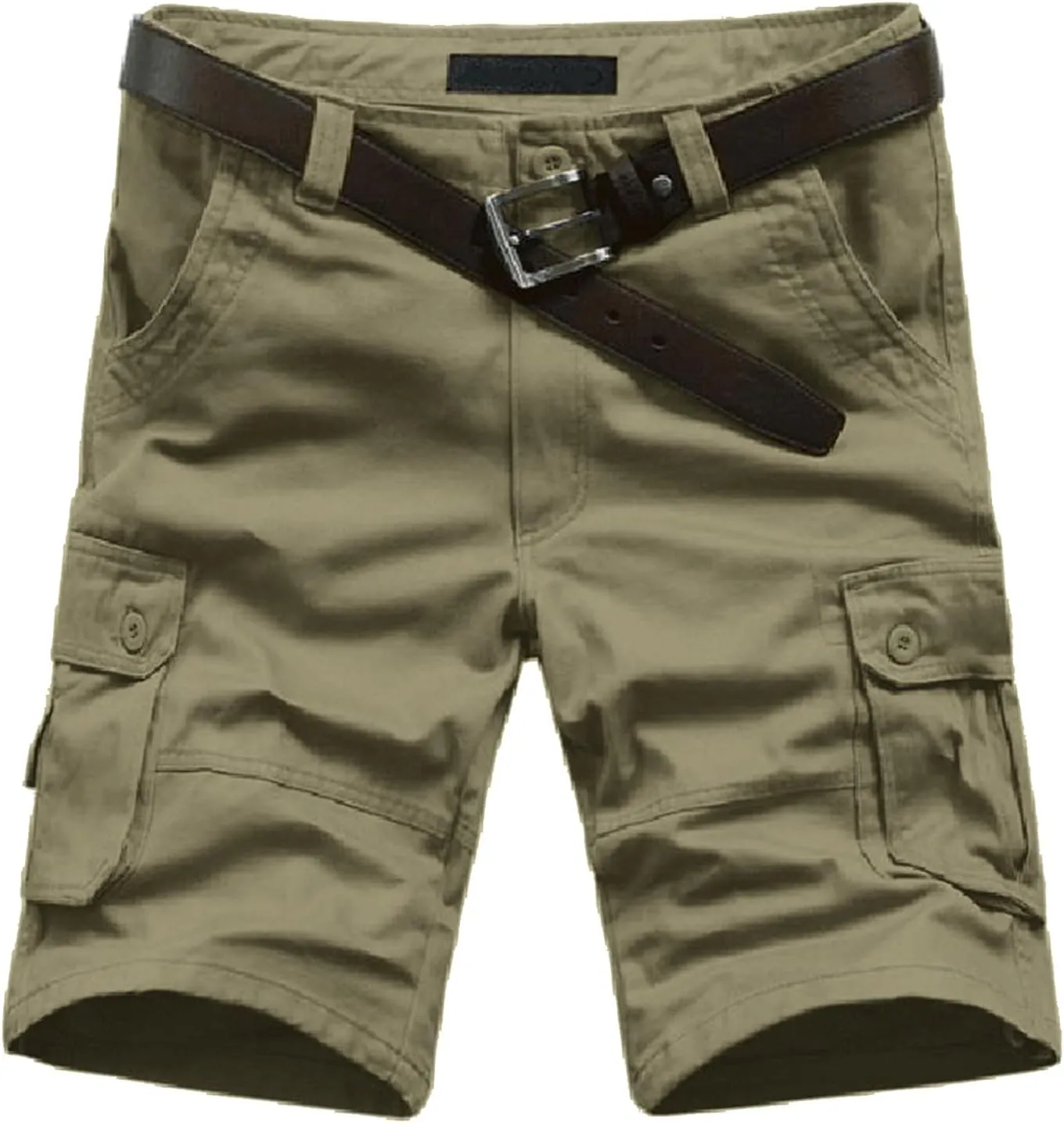 LCMTWX Cargo Shorts for Men Stretch Waist Work Shorts Outdoor Hiking Fishing Capri Shorts Tactical Athletic Shorts Pockets
