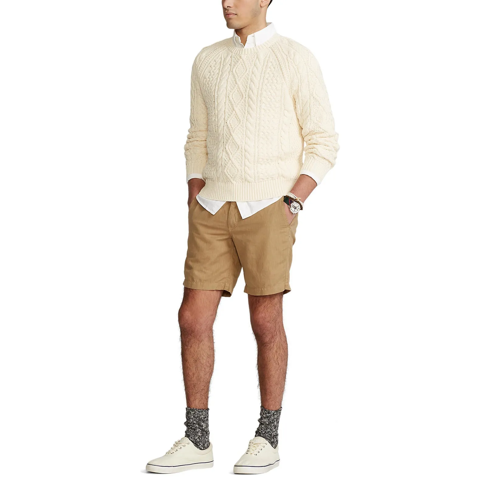 Linen Shorts – Tan