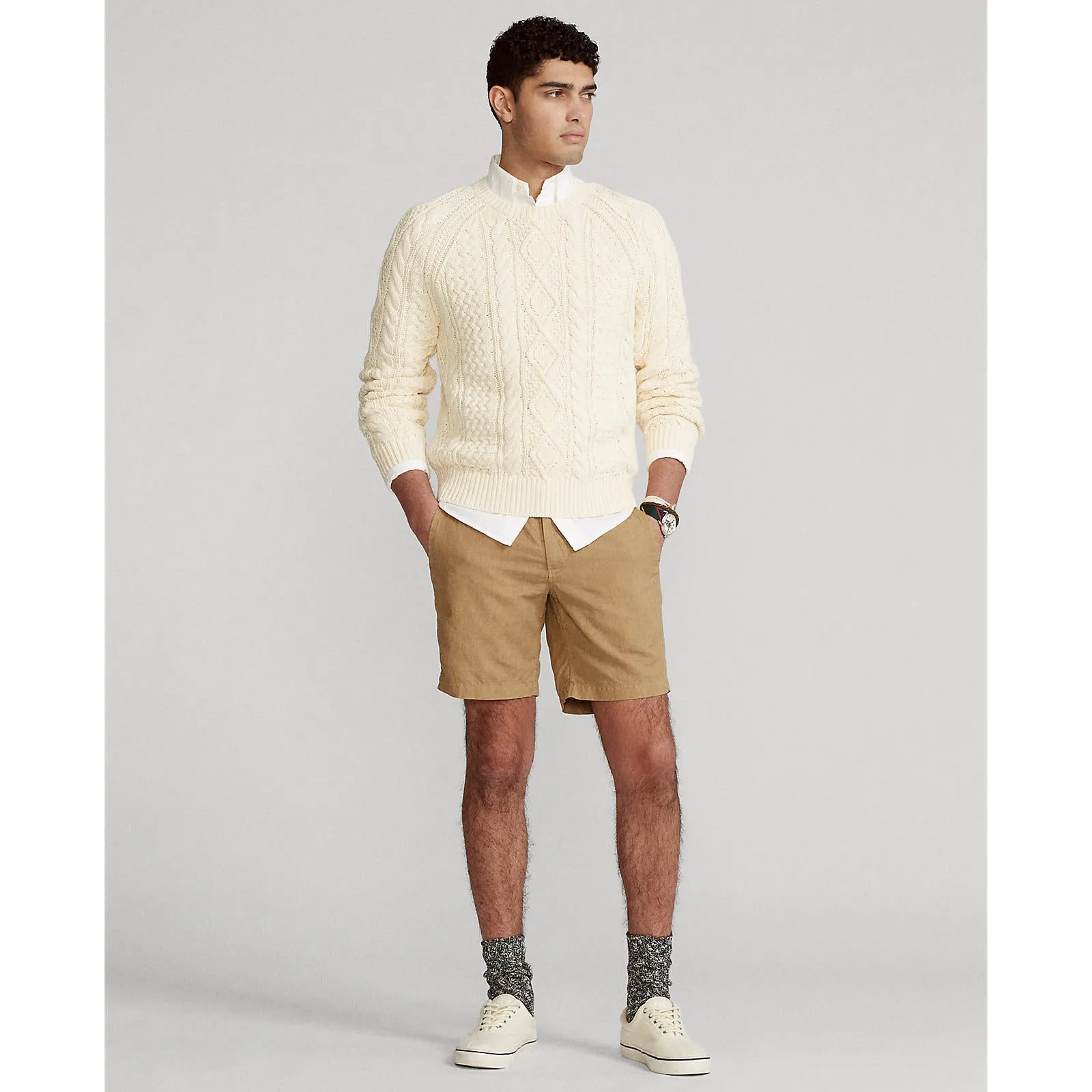 Linen Shorts – Tan