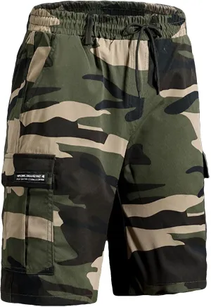 Men's Long Cargo Shorts Camouflage Casual Loose Fit Multi-Pockets Military Cargo Shorts Athletic Gym Workout Short