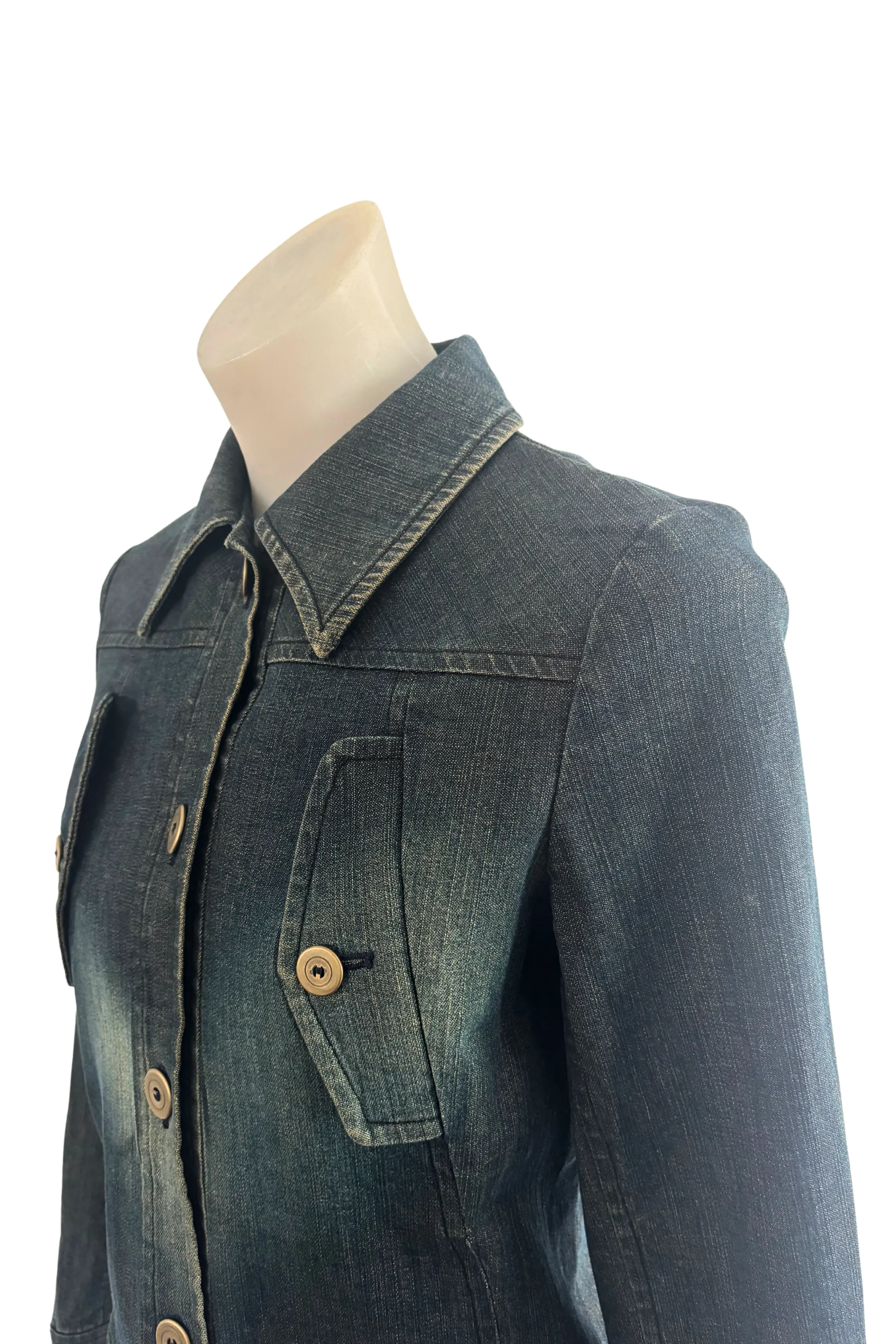 Mize vintage green wash denim jacket, 40