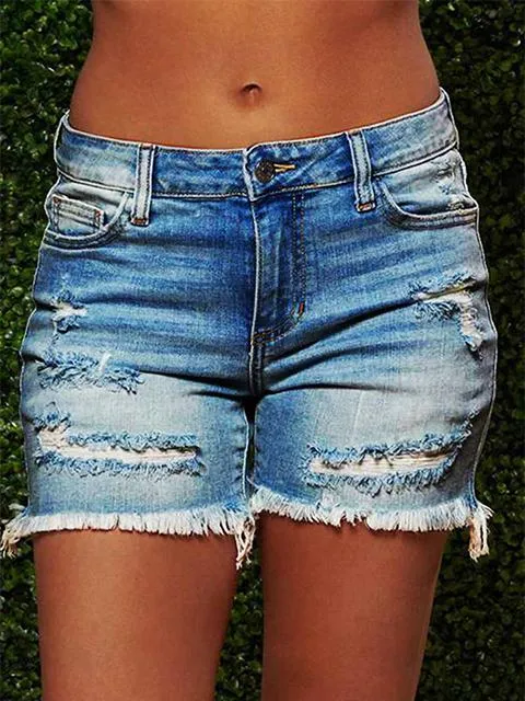On-trend Ripped Denim Shorts