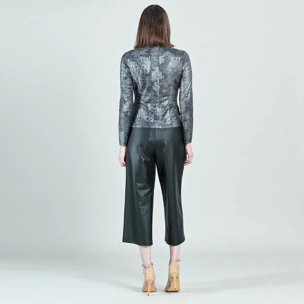 PREORDER-Metallic Leather Knit Jacket