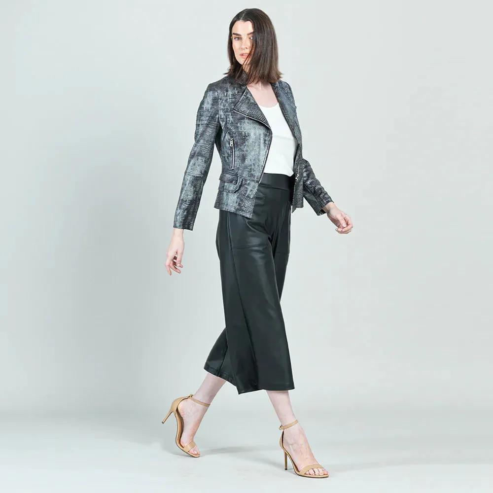 PREORDER-Metallic Leather Knit Jacket