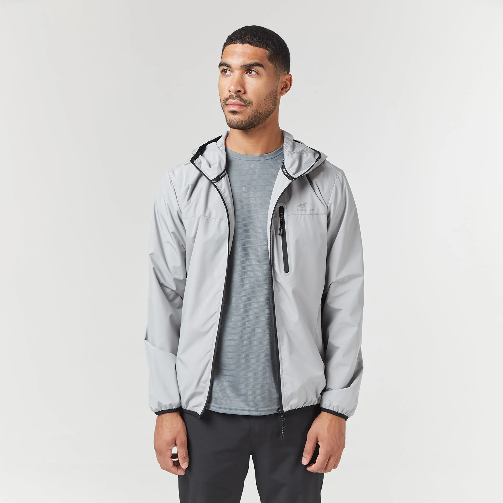 Reflective Detail Windbreaker | Grey