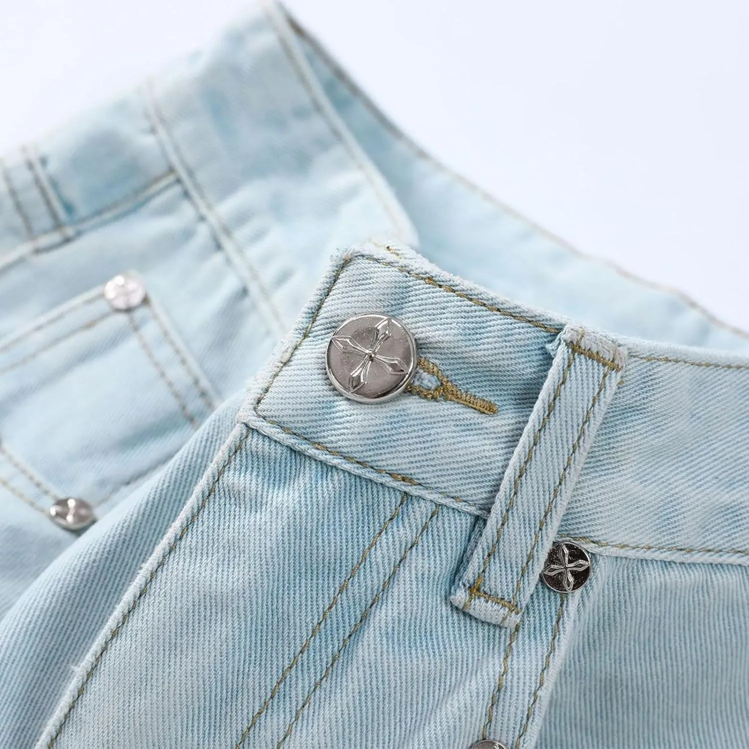 Summer Women High Waisted Jean Shorts Frayed Raw Hem Distressed Ripped Short Jeans Skinny Stretchy Denim Shorts