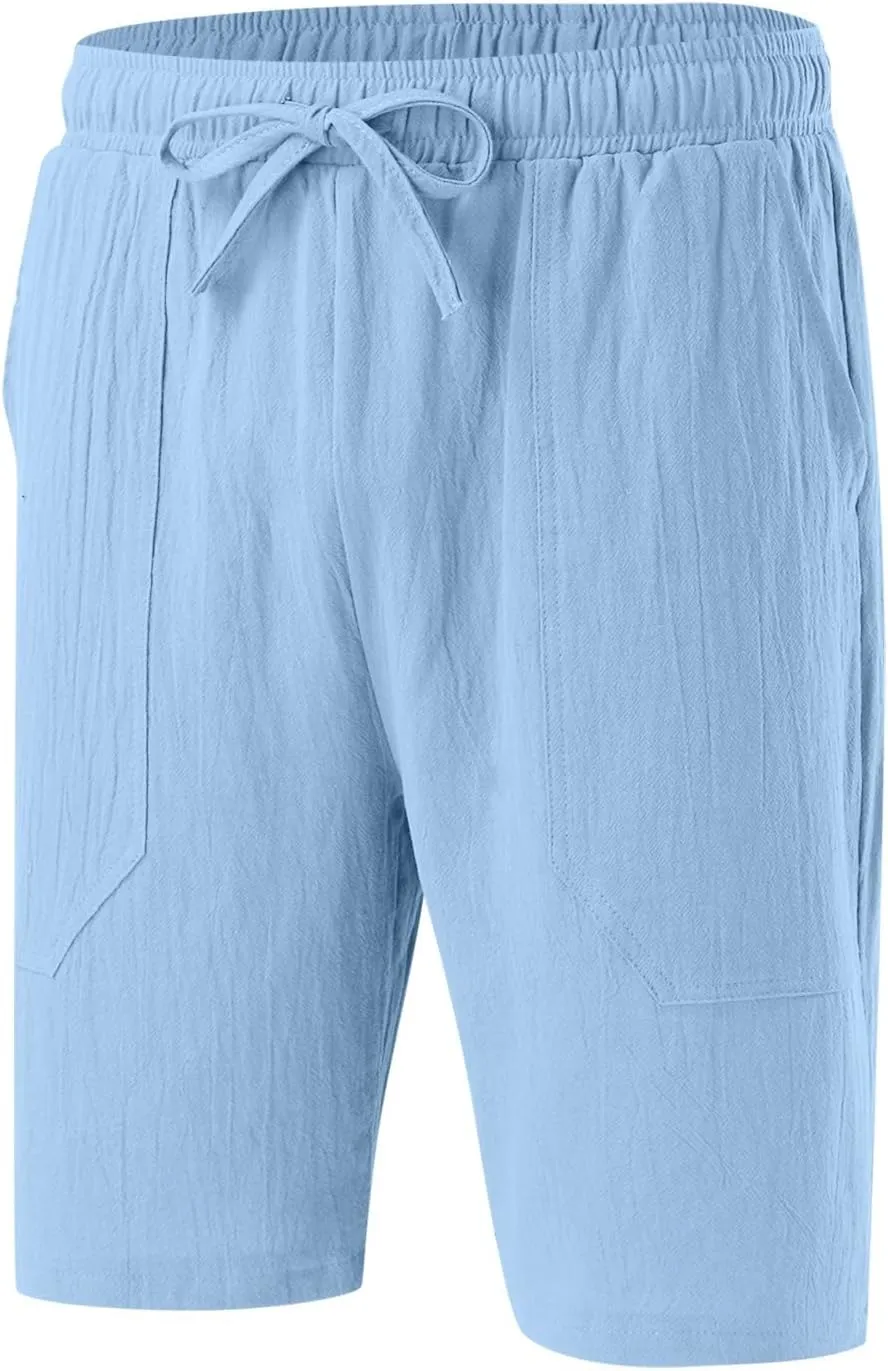 Womens 2024 Casual Shorts Drawstring Comfy Elastic Waist Shorts Quick Dry Athletic Summer Pull On Short Pants with Pockets